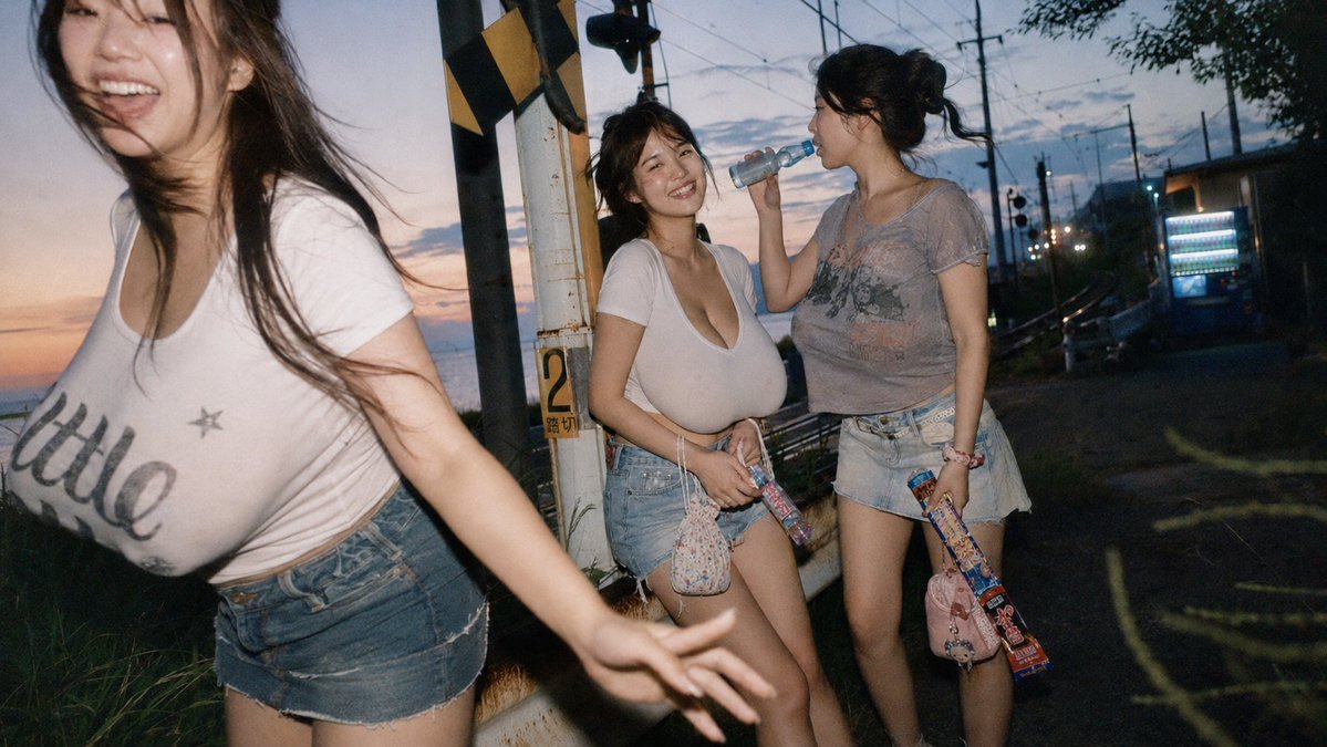 Candid Summer Railway Crossing Snapshot