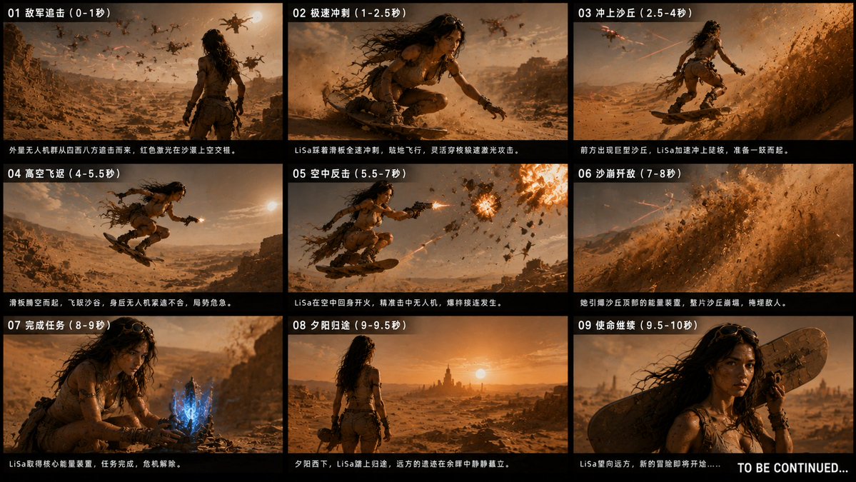 Desert Drone Chase Storyboard