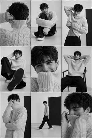 Minimalist Monochrome Fashion Collage AI image template preview