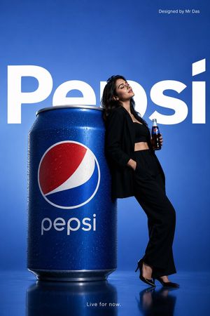 Minimalist Pepsi Commercial Advertisement AI image template preview