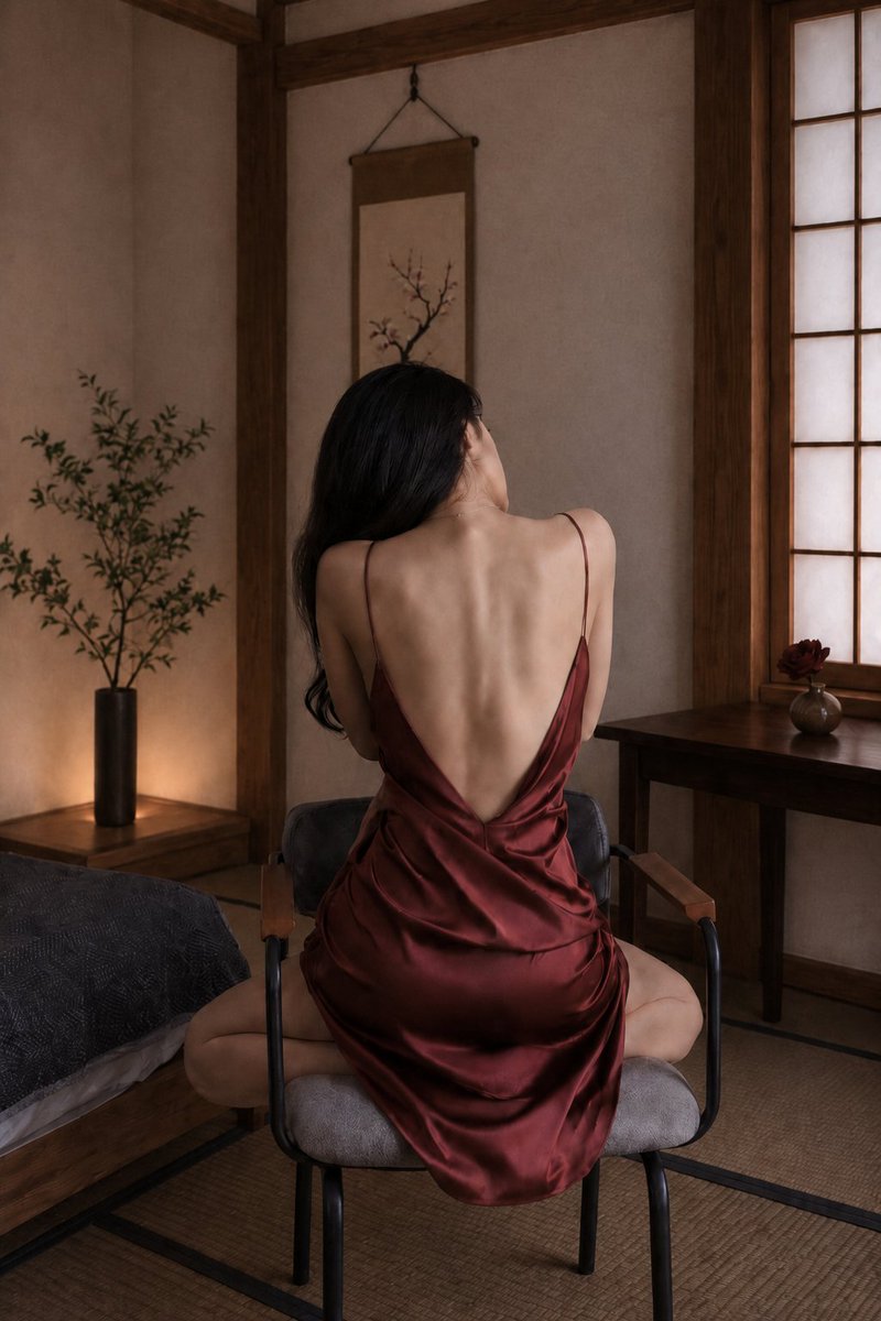 Japanese Modern Back Portrait with Shoji Lighting