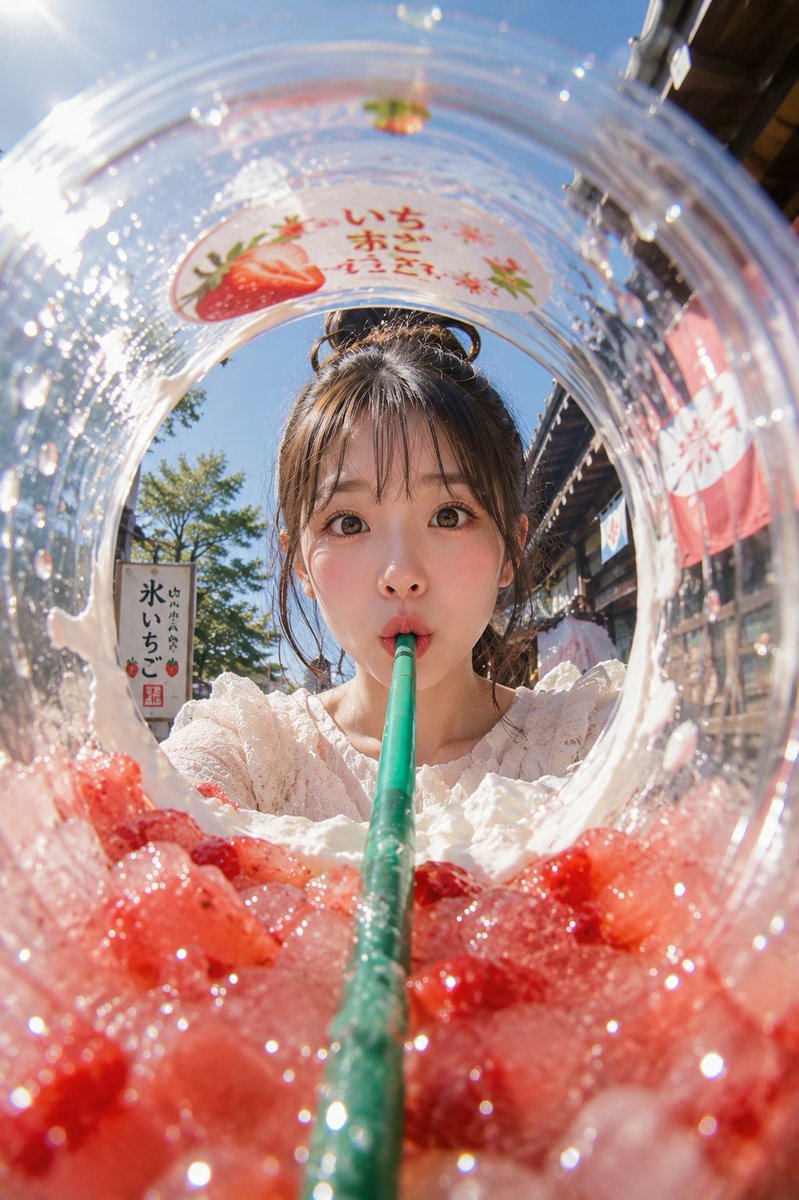 Summer Shaved Ice: Fisheye Perspective