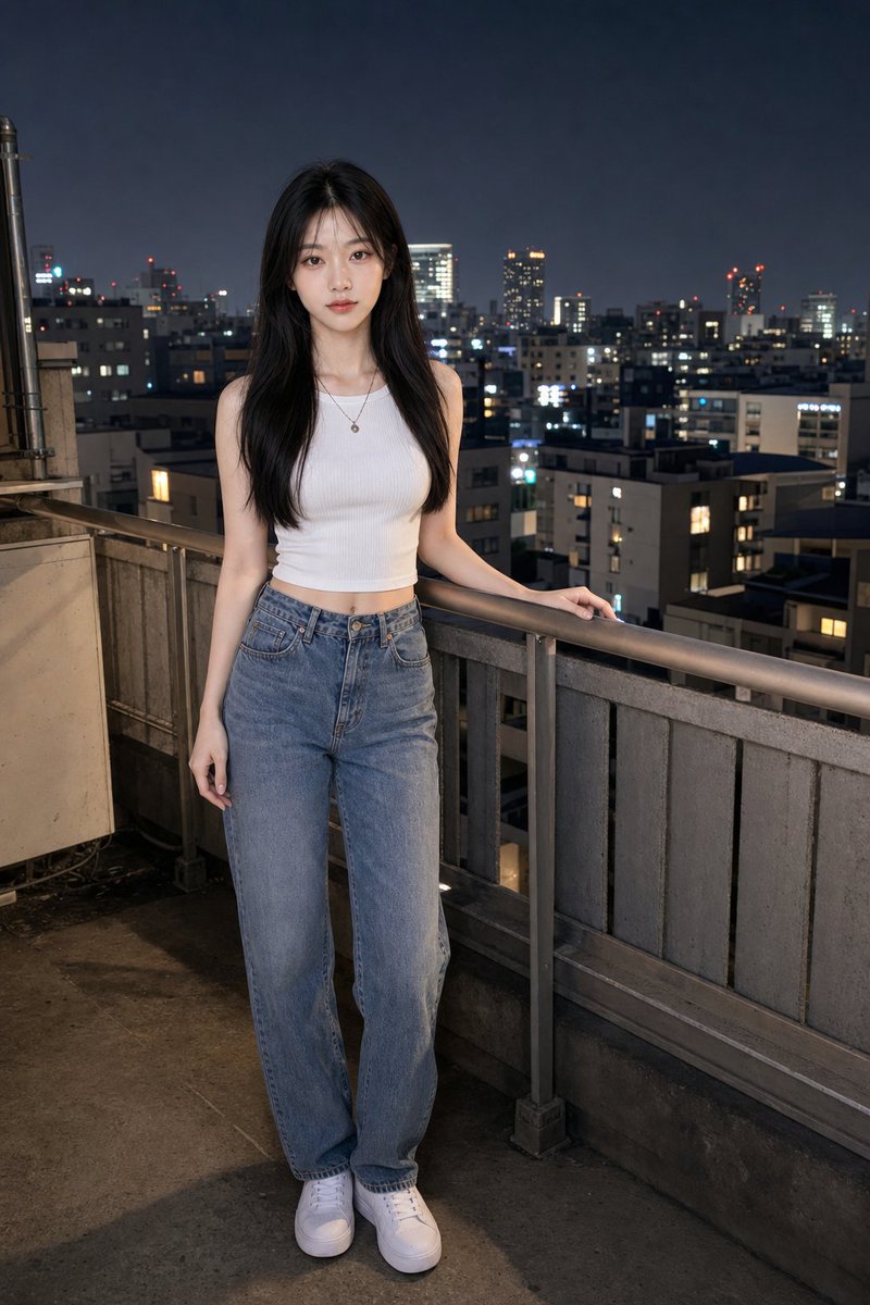 Profile / Avatar - Night Rooftop Fashion Portrait - Image 3
