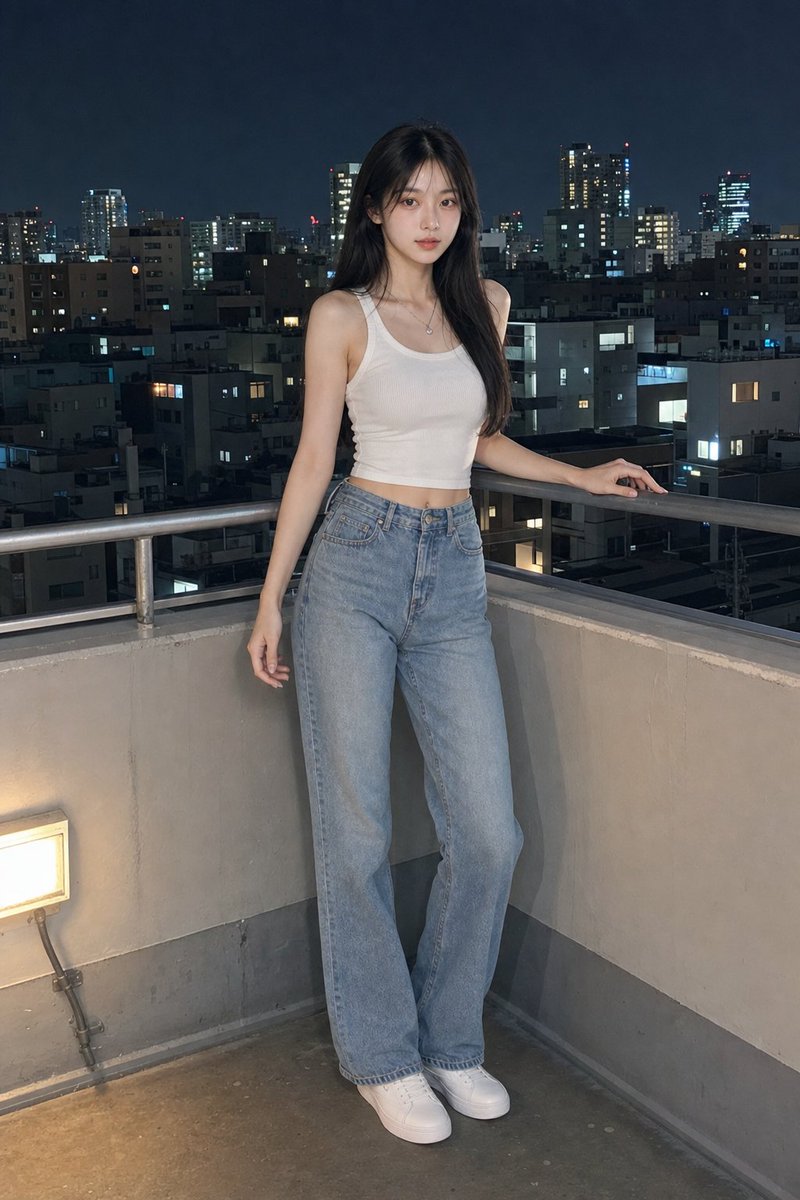 Profile / Avatar - Night Rooftop Fashion Portrait - Image 2