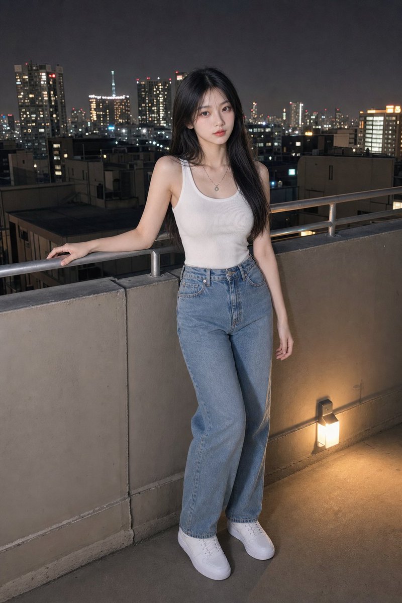 Profile / Avatar - Night Rooftop Fashion Portrait - Image 4