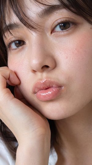 Glossy Lips Beauty Close-Up AI image template preview