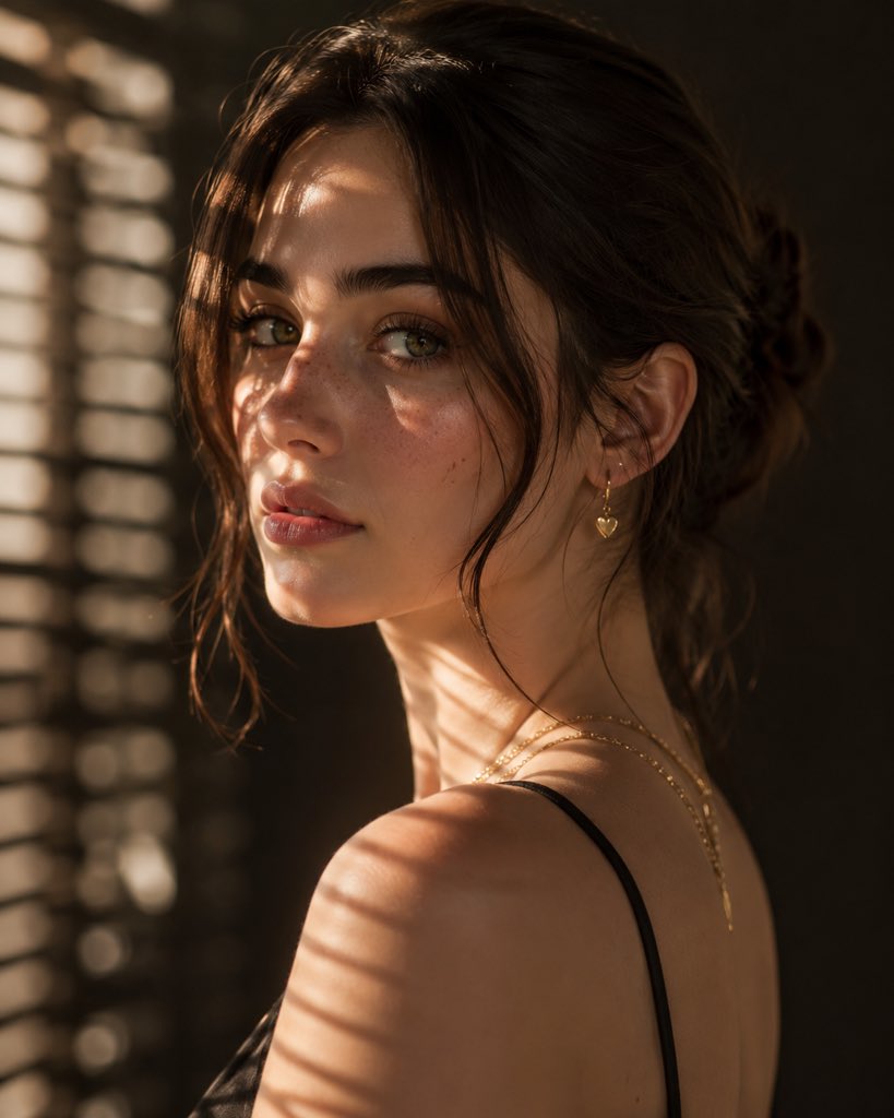 Realistic Fashion Portrait of a Young Woman