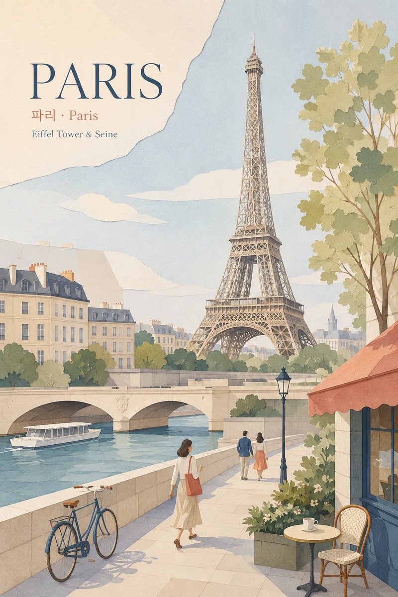Paris Pastel Paper Collage