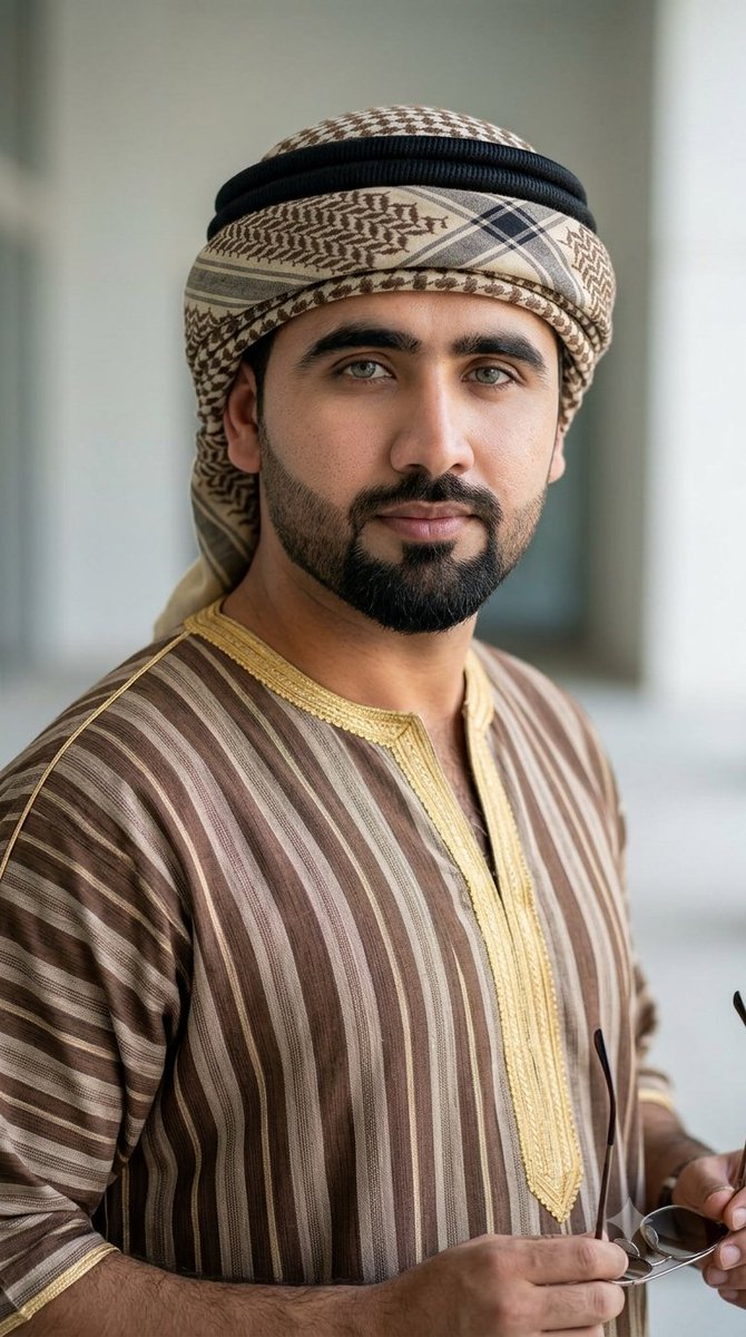 Middle Eastern man turban portrait