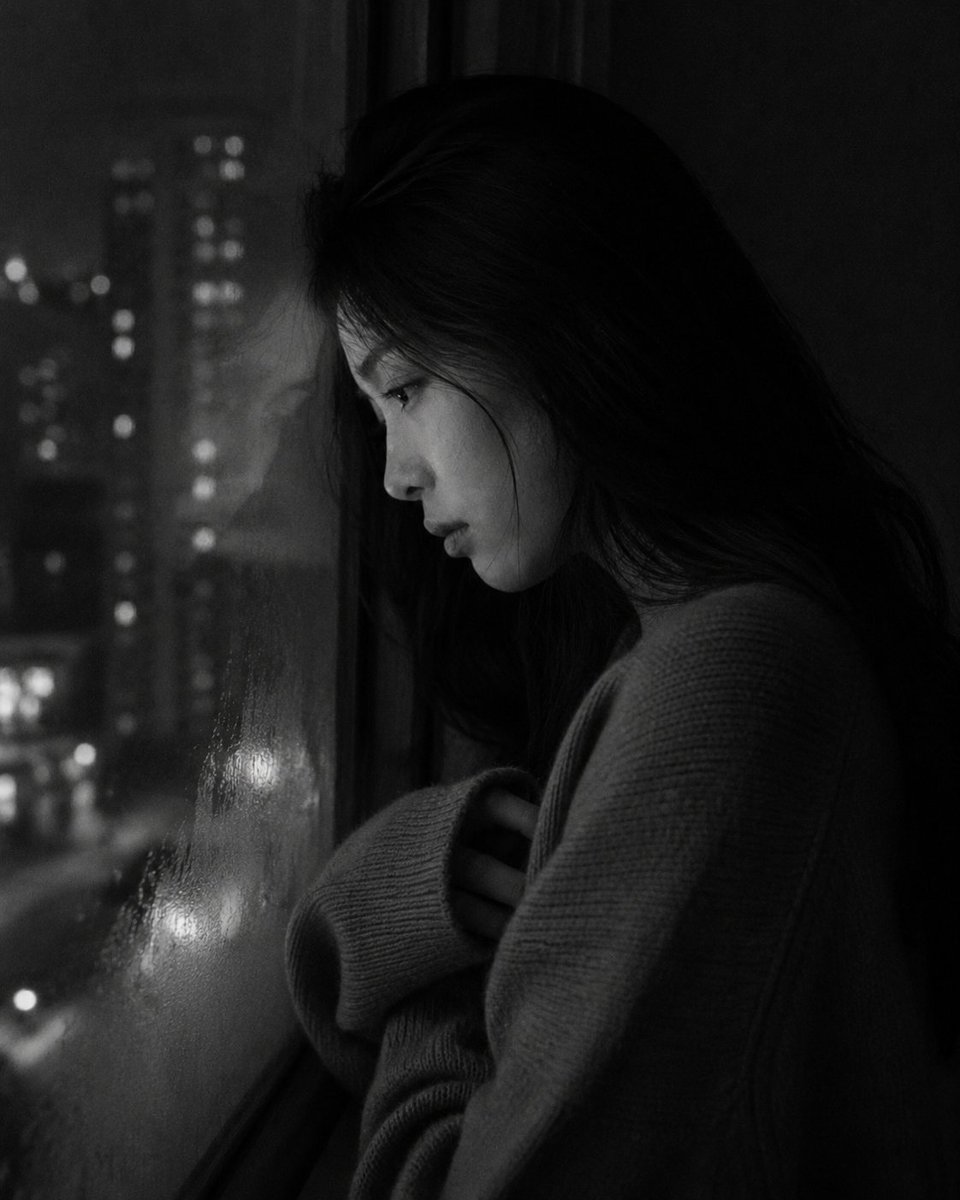 Social Media Post - Melancholic Night Apartment Window Portrait - Image 2