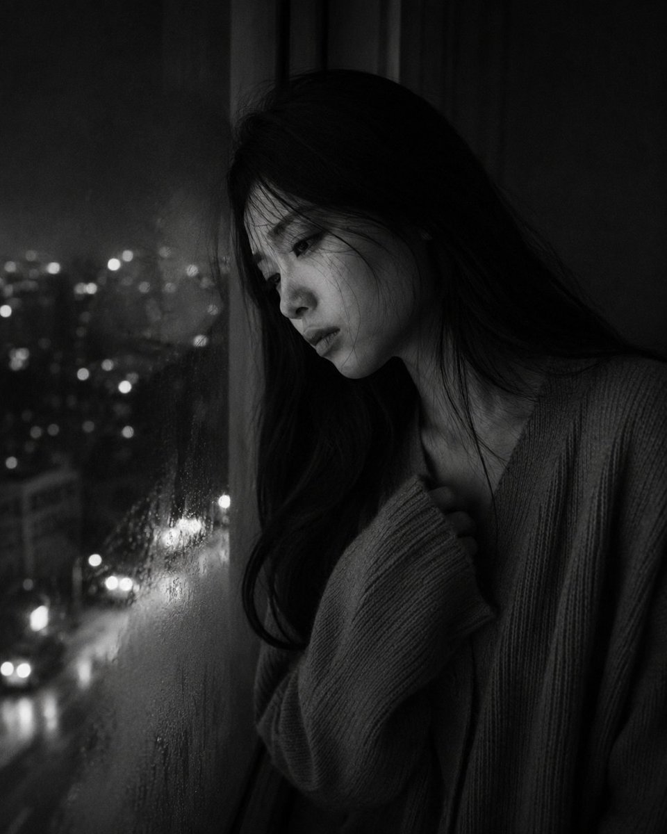 Social Media Post - Melancholic Night Apartment Window Portrait - Image 3
