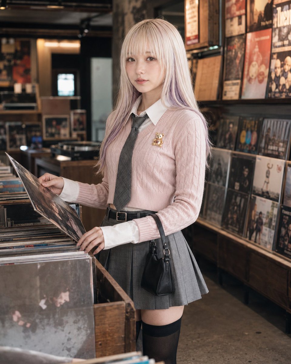 Urban Record Store Browsing