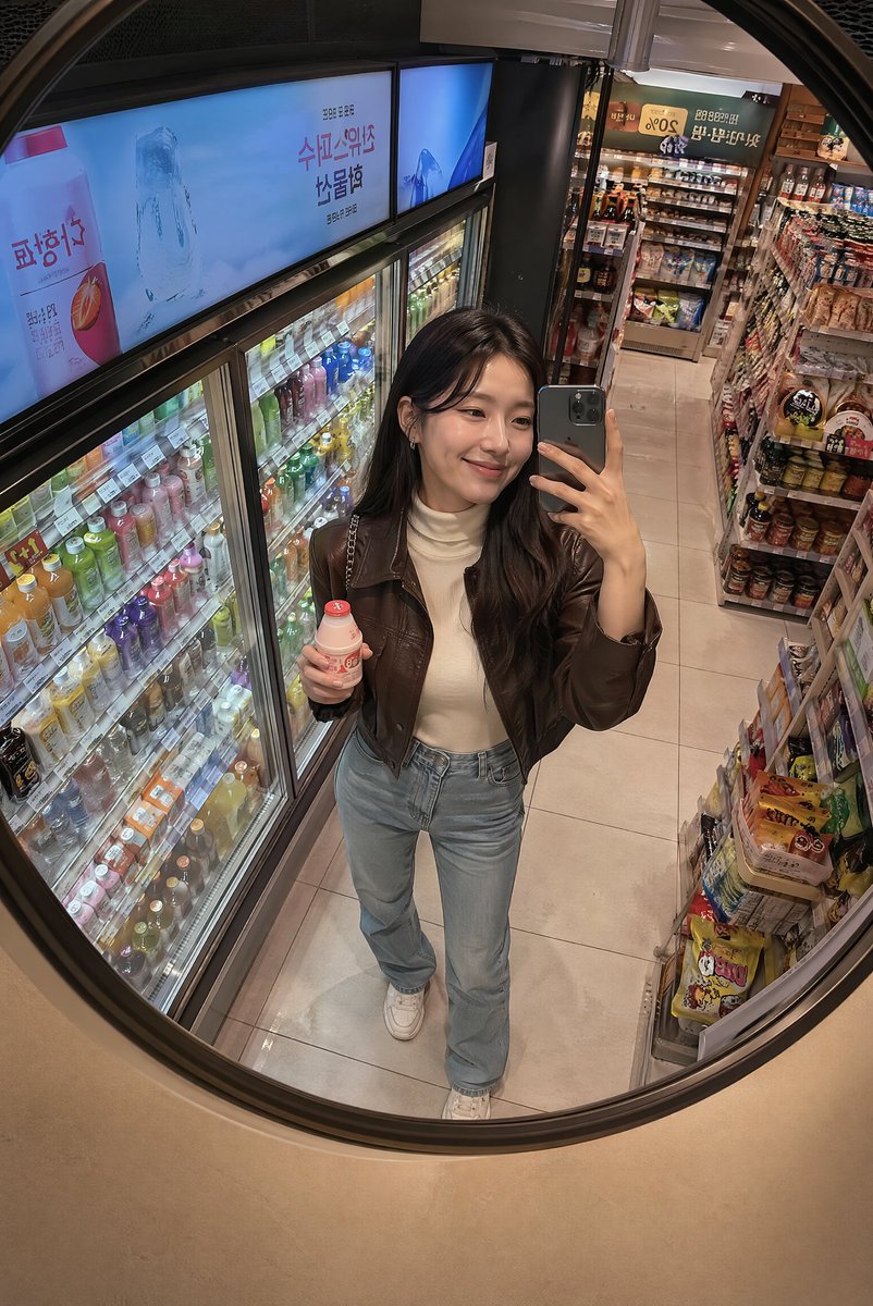 Korean Mart Mirror Selfie