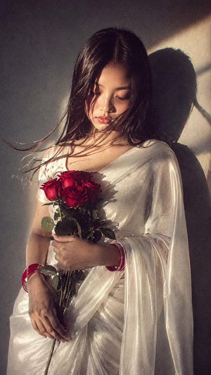 90s Vintage Saree Film Aesthetic AI image template preview