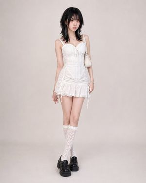 Y2K Feminine Lace Outfit AI image template preview