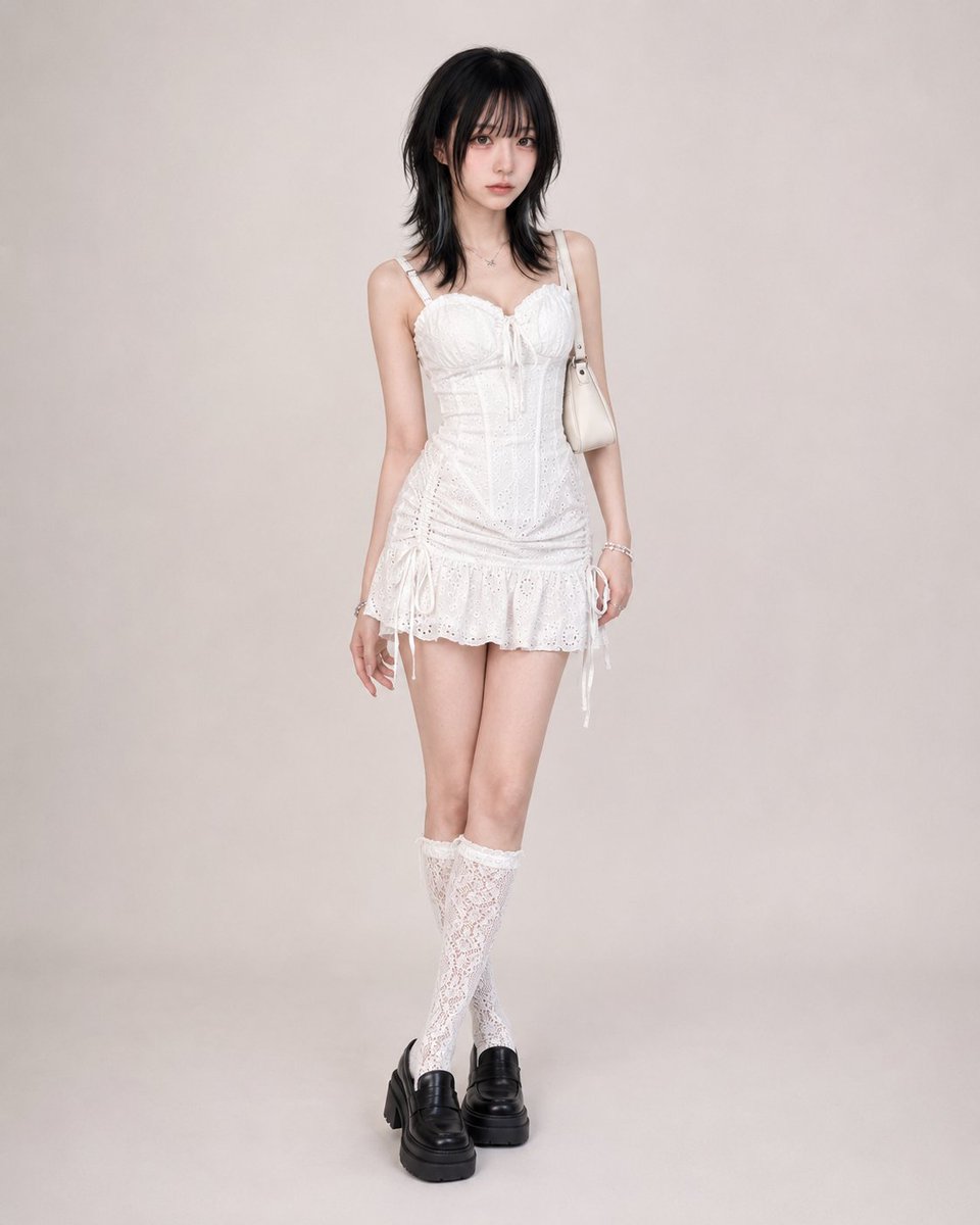 Y2K Feminine Lace Outfit
