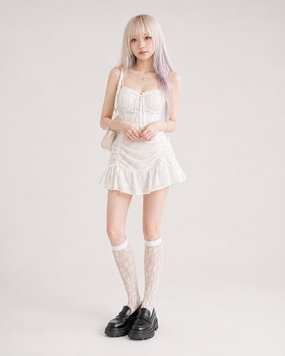 E-commerce Main Image - Y2K Feminine Lace Outfit - Image 2