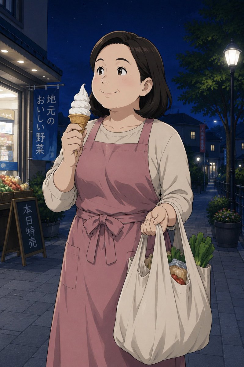 Comic / Storyboard - Anime Night Market Grocery Scene - Image 2