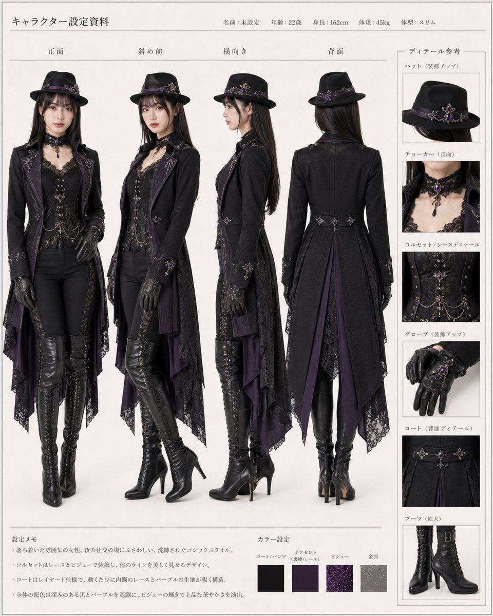 Gothic Throne Outfit Transformation reference image 1