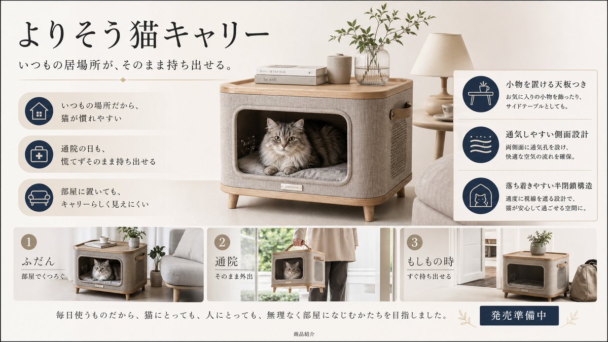 Japanese Cat Carrier Product Ad