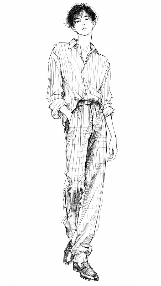 Comic / Storyboard - Manga Fashion Line Art Girl - Image 2