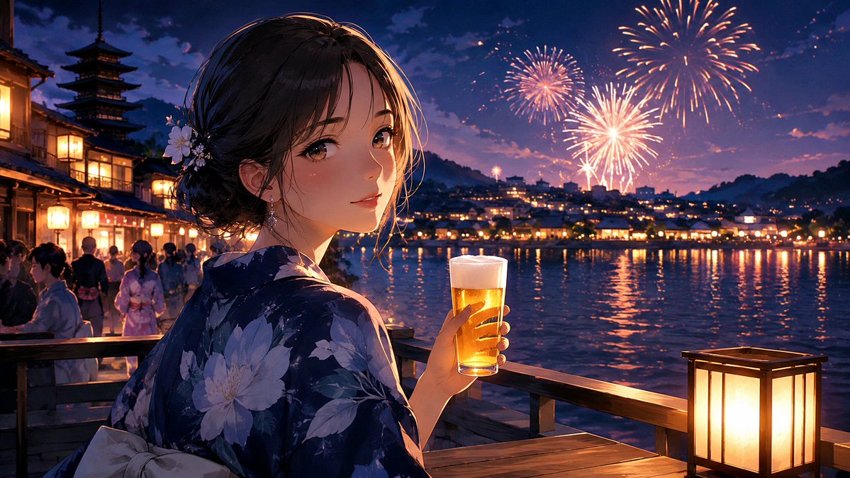 Kyoto Summer Festival Fireworks