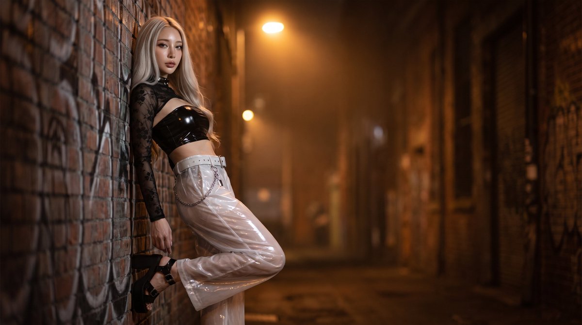 Photorealistic Alley Fashion Editorial