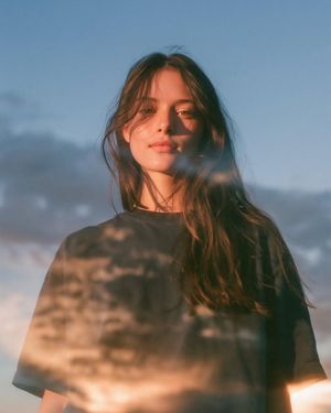 Double Exposure Blue Hour Portrait AI image template preview