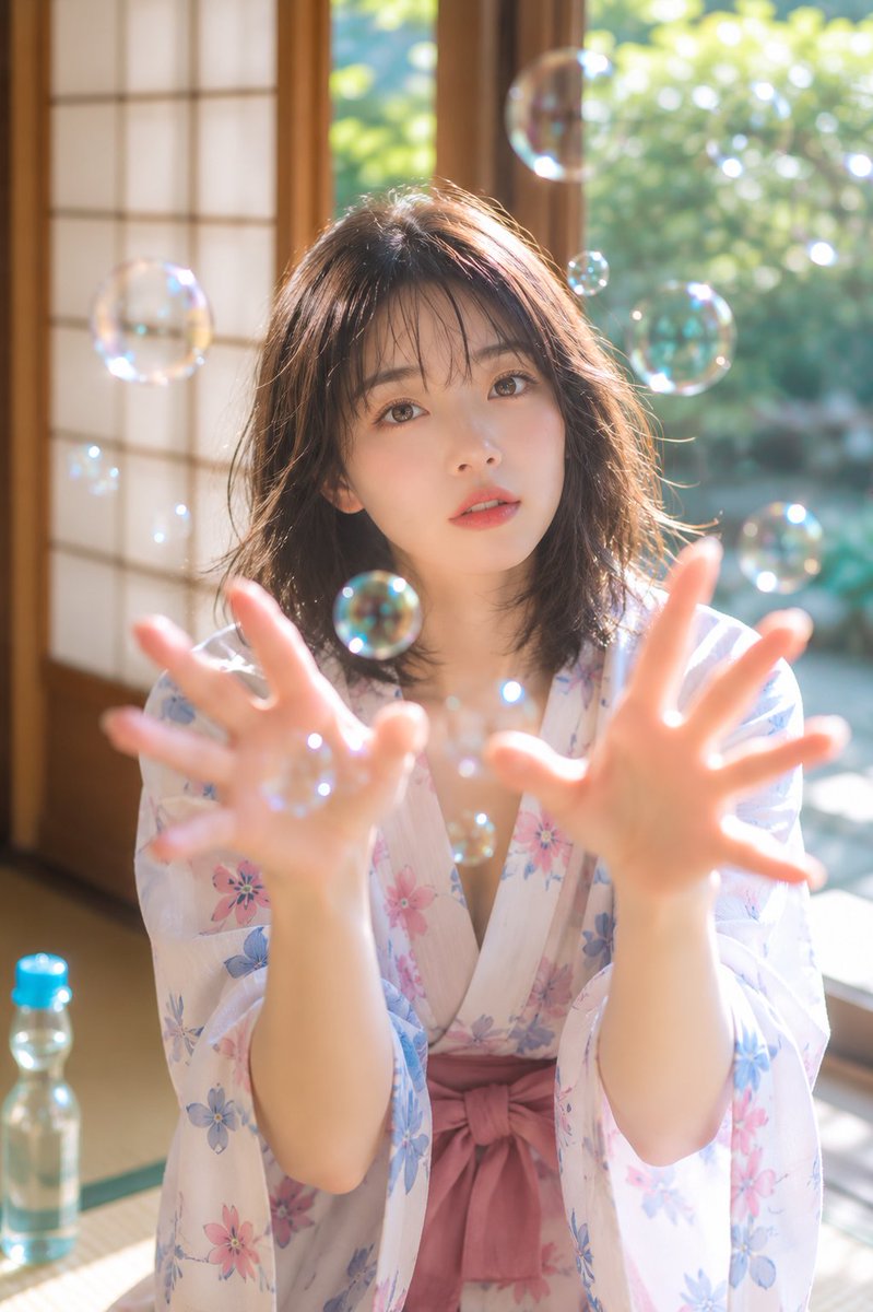 Summer Bubbles in Yukata