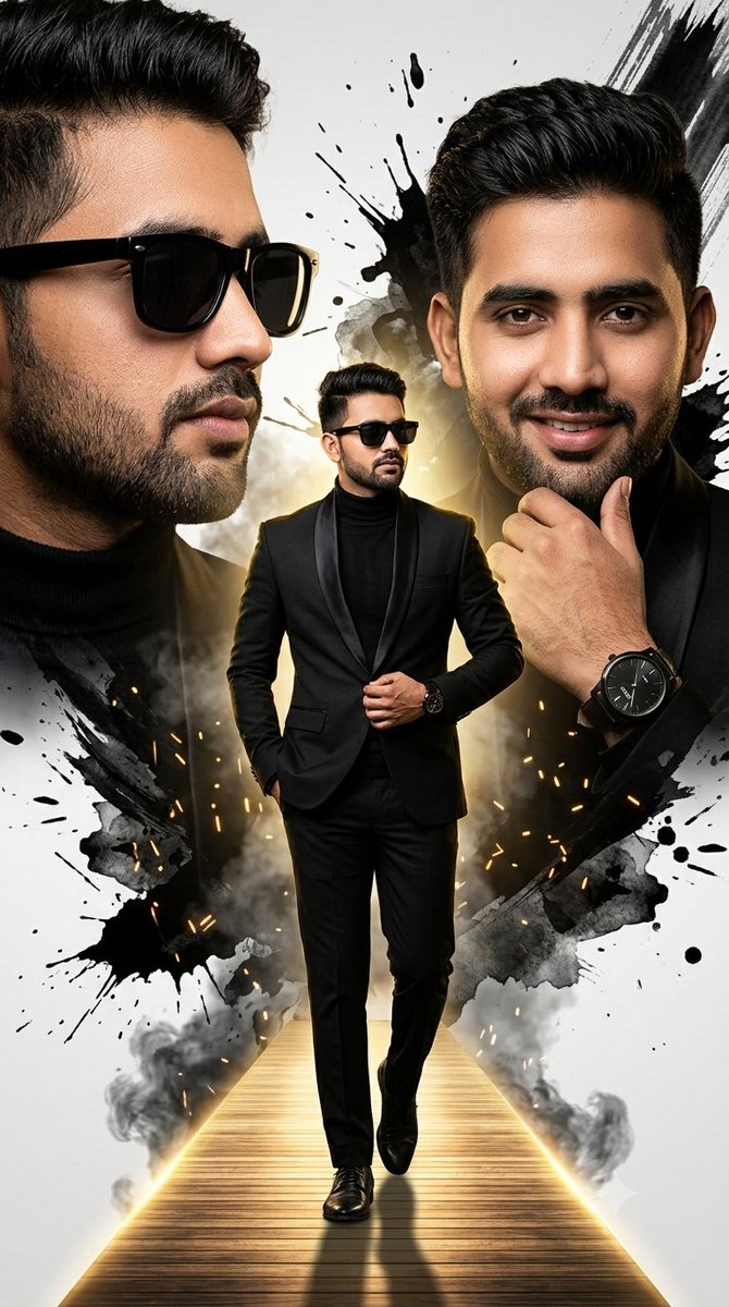 South Asian Male Cinematic Fashion Poster