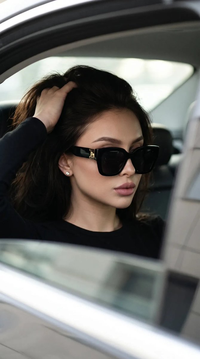 High-fashion Candid Portrait in Luxury Car