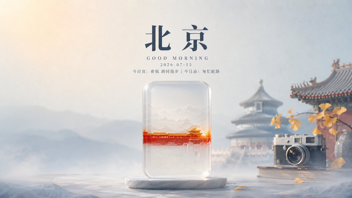Transparent Beijing Morning Poster