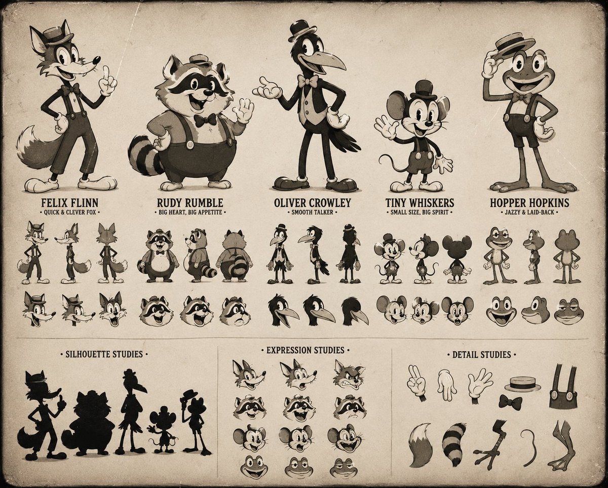 Vintage Rubber-Hose Cat Vaudeville example 2
