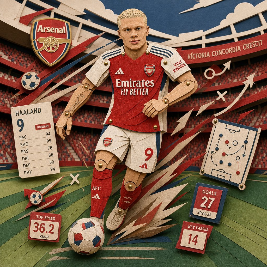 Layered Paper-Cut Athlete Poster example 2