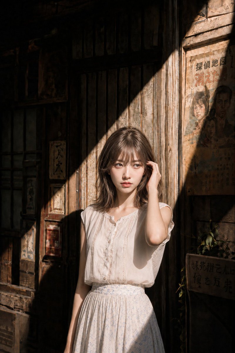 Summer Sunlight Japanese Portrait