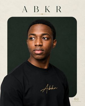 Luxury ABKR Portrait Poster AI image template preview