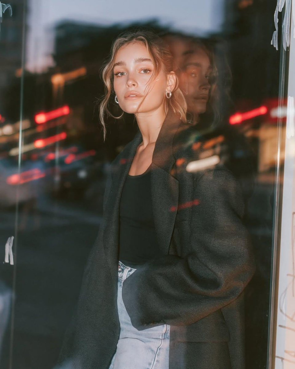Editorial Fashion Portrait at Blue Hour