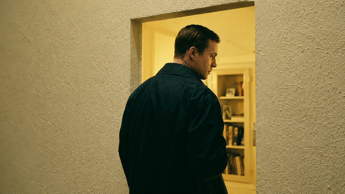 Cinematic Man in Doorway