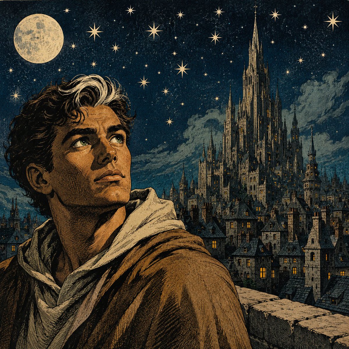 Moonlit Gothic Fantasy Traveler