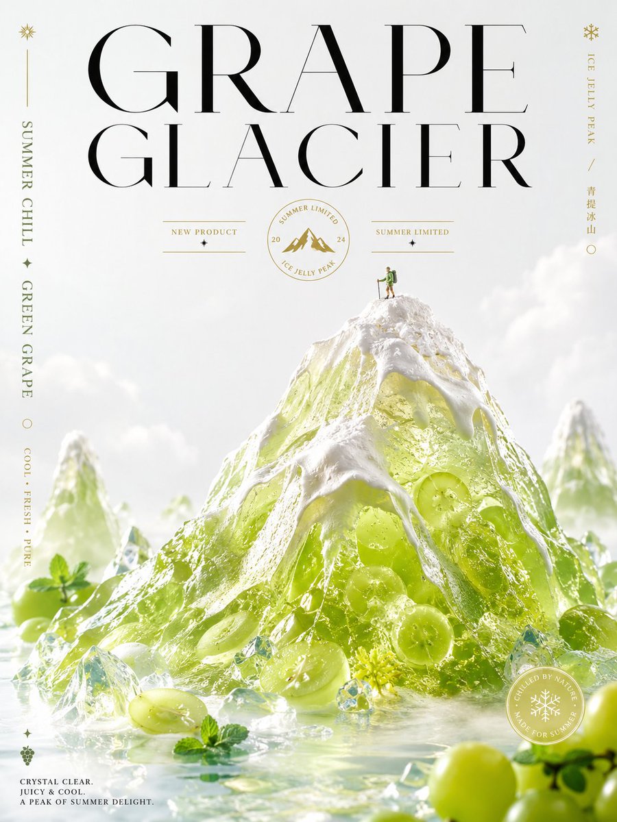Luxury Grape Glacier Poster