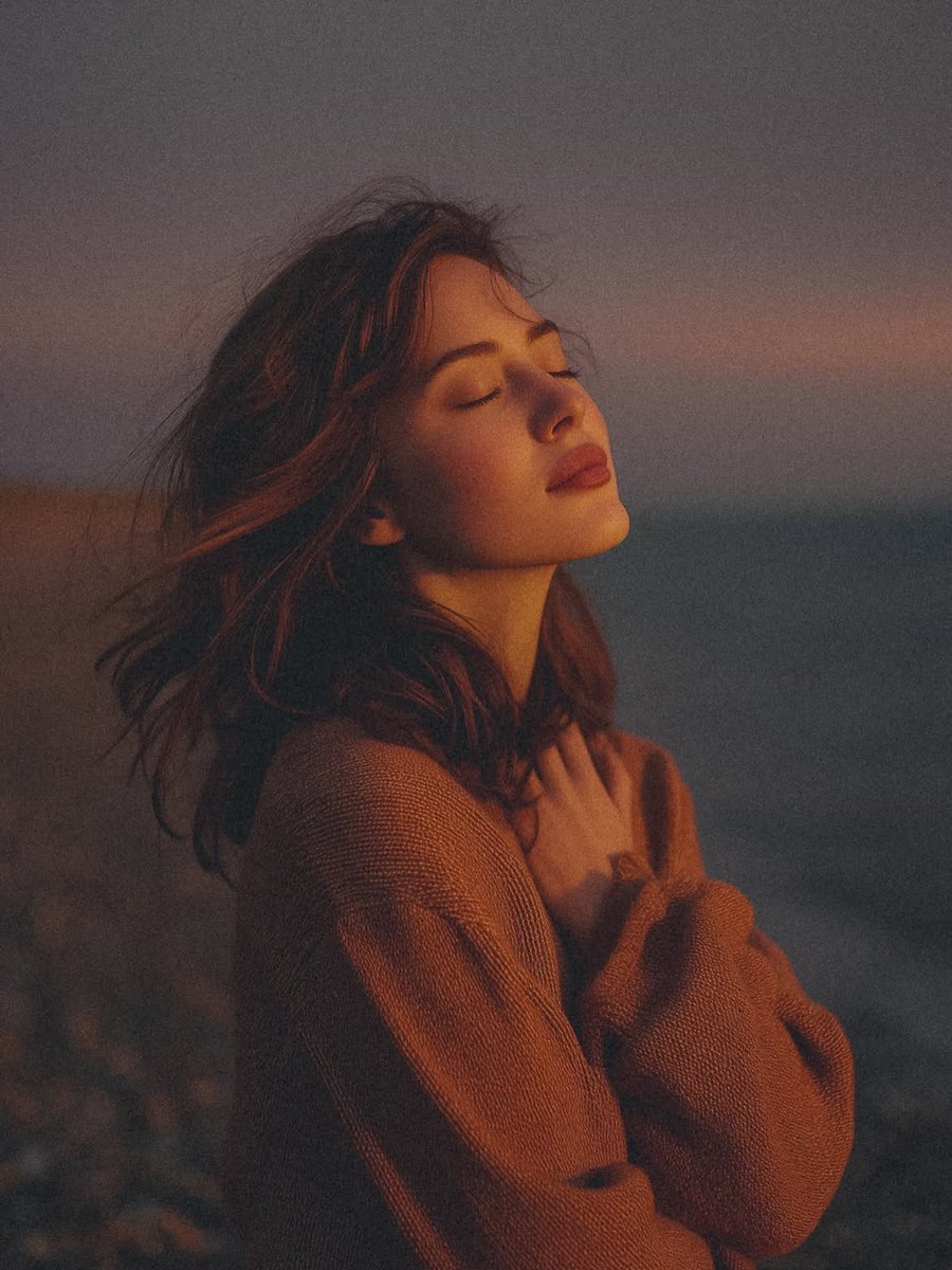Cinematic Golden Hour Beach Portrait