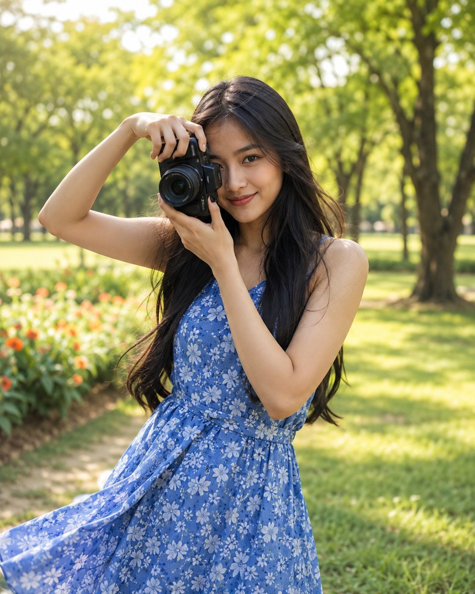 Indonesian Woman Park Photography