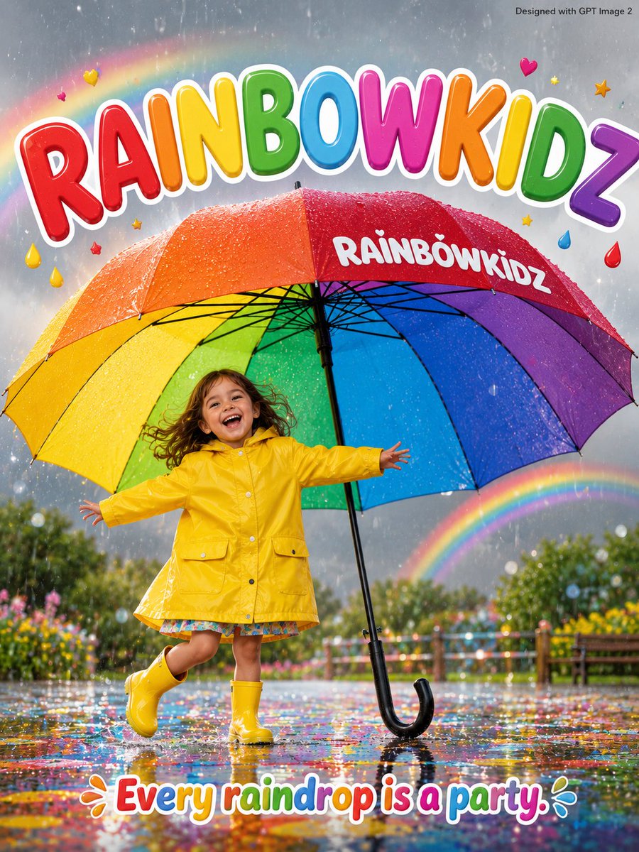 Rainy Day Kids Advertising Poster