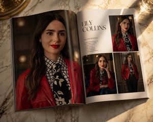 Luxury Fashion Magazine Editorial Layout AI image template preview