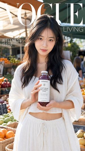 Wellness Magazine Lifestyle Cover AI image template preview