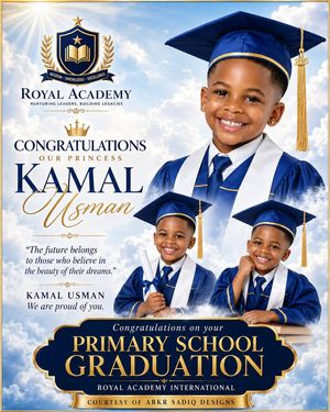 Royal Primary Graduation Poster — Goal: Create an ultra-premium children’s primary school graduation celebration poster for {argument…