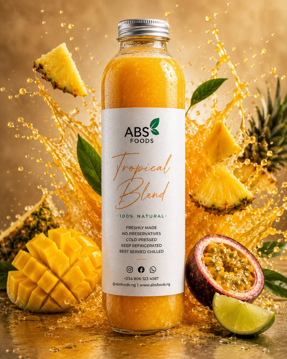 Luxury Tropical Juice Bottle Ad