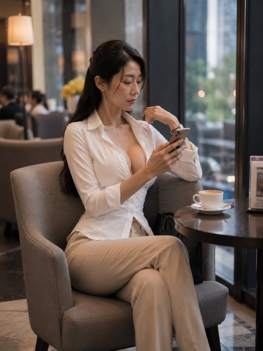 Upscale Café Smartphone Portrait