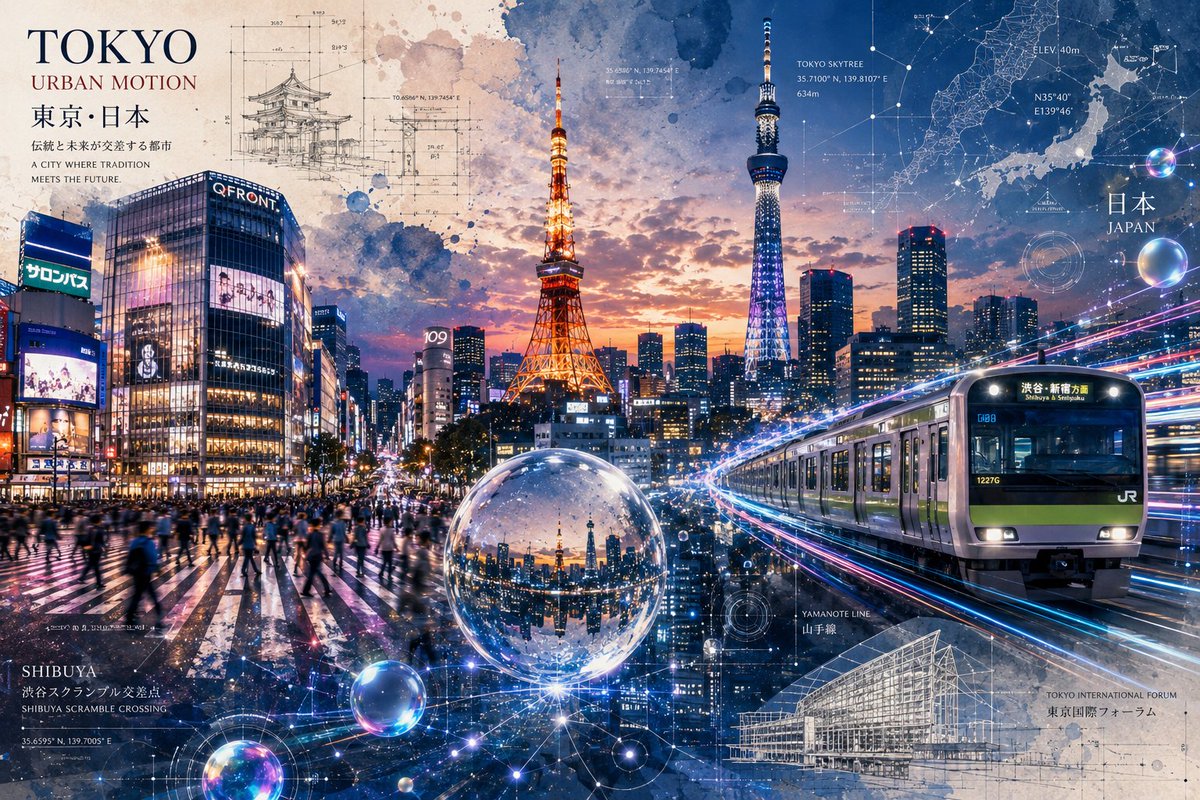Tokyo Urban Motion Poster example 2