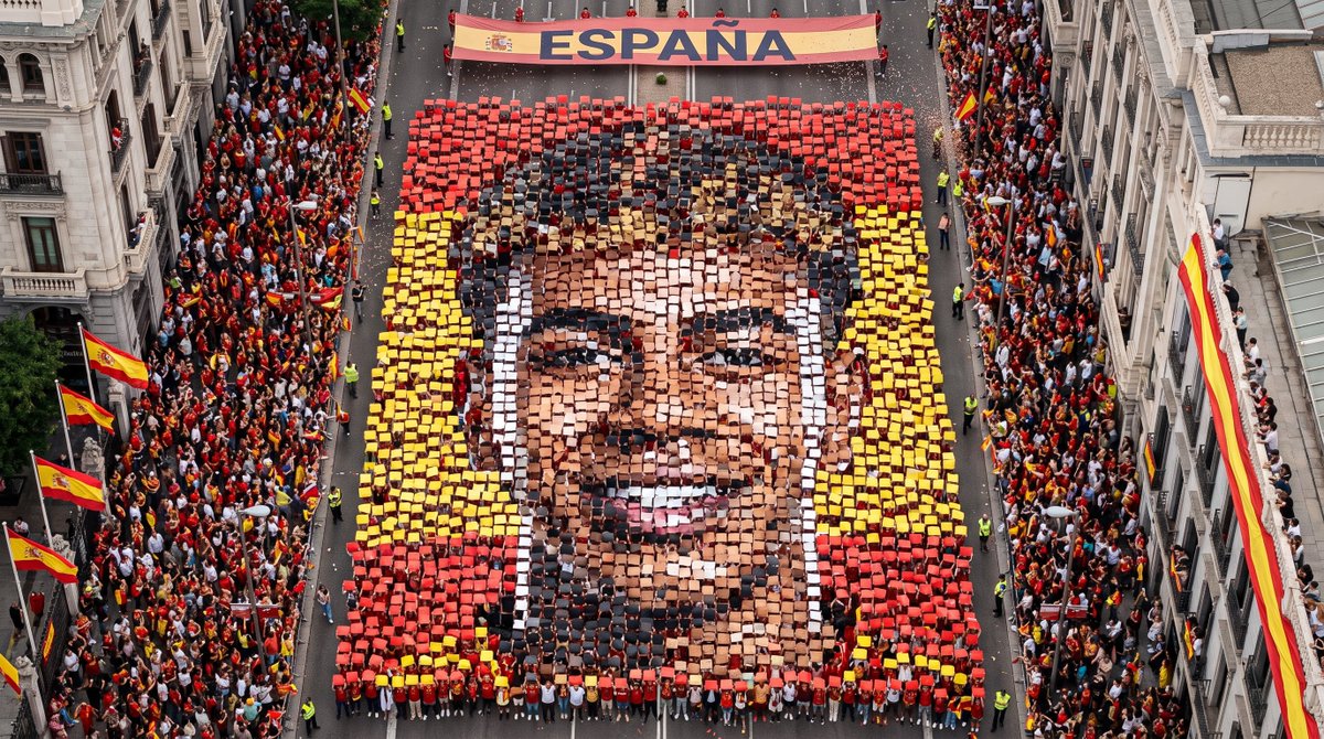 Social Media Post - Human Mosaic Street Aerial View - Image 1